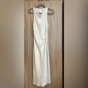 Wilfred Satin Off-white Maxi Dress